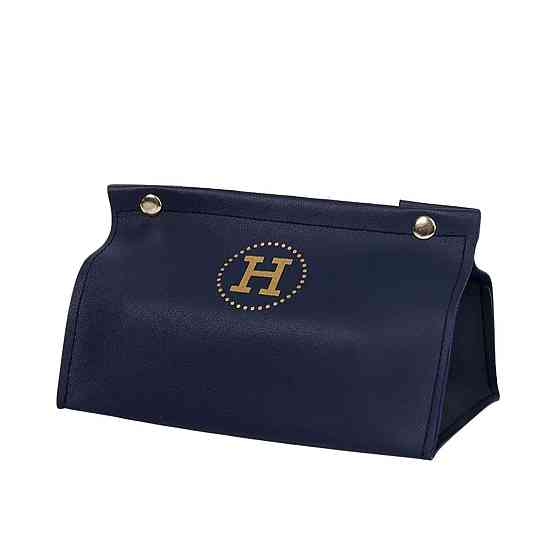 Салфетница из эко кожи 20×7.5×11.5 см для салфеток на кнопках Синий HP-3-213BL Киев