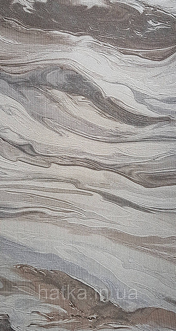 Шпалери вінілові на флізеліні AdaWall Omega1.06х10 абстракція хвиля зрізу каменю коричневі сірі срібло 23207-4 Київ - фото 3