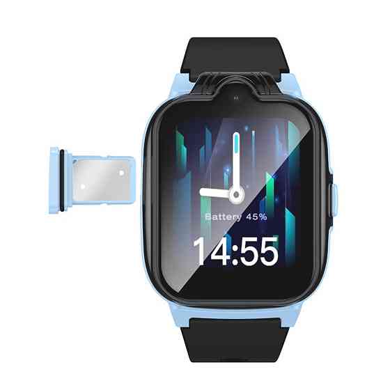 Дитячий смарт-годинник Hoco Y104 42mm. SIM 4G. Wi-Fi. 700 mAh. IP65 Blue Київ