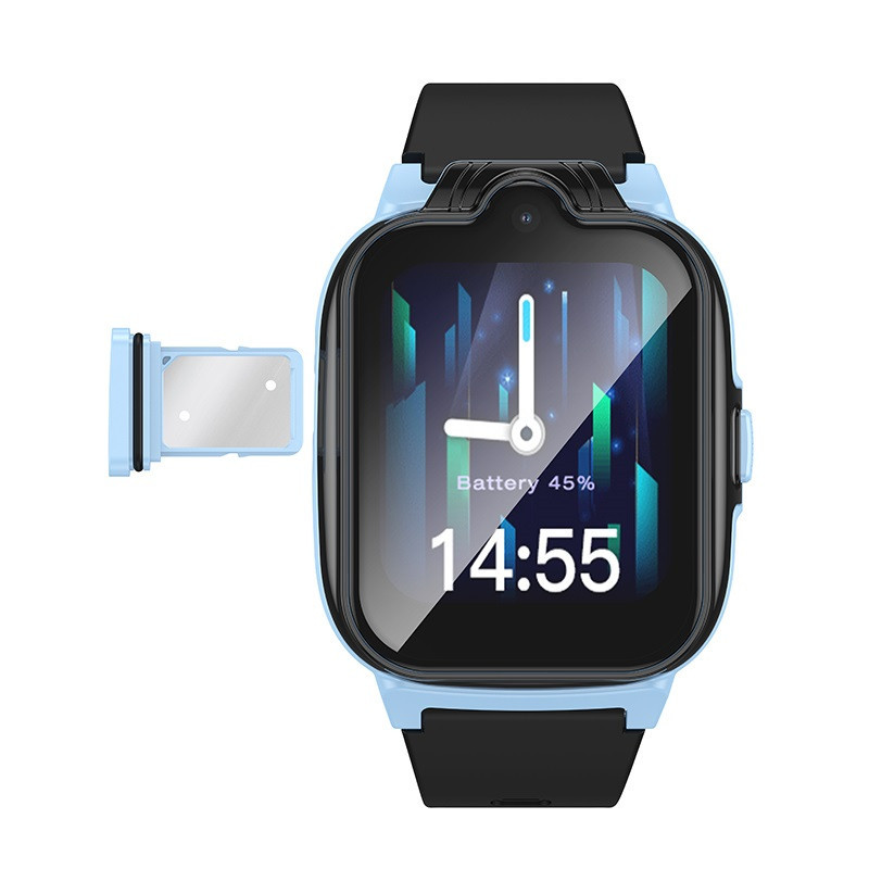 Дитячий смарт-годинник Hoco Y104 42mm. SIM 4G. Wi-Fi. 700 mAh. IP65 Blue Київ - фото 3