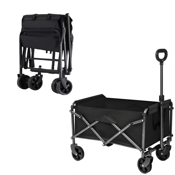 Візок складаний на 68.5 л для транспортування речей і продуктів, універсальний для походів у магазин, кемпінг, перевезення Кам'янець-Подільський