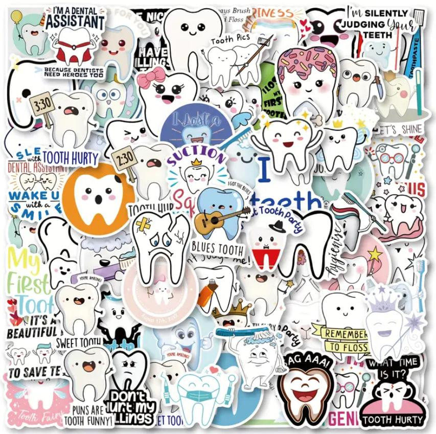 Набір наклейок (стікерів) «Зуби. Стоматолог» (50 шт.), стікерпак Зуби. Київ - фото 2