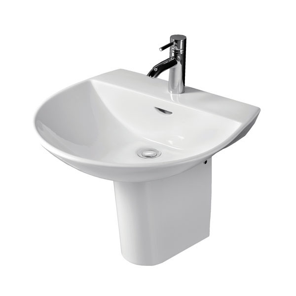 Раковина з напівніжкою RAK Ceramics Reserva 55x18.5x50.5 см (RAK0027) Білий Вінниця - фото 1