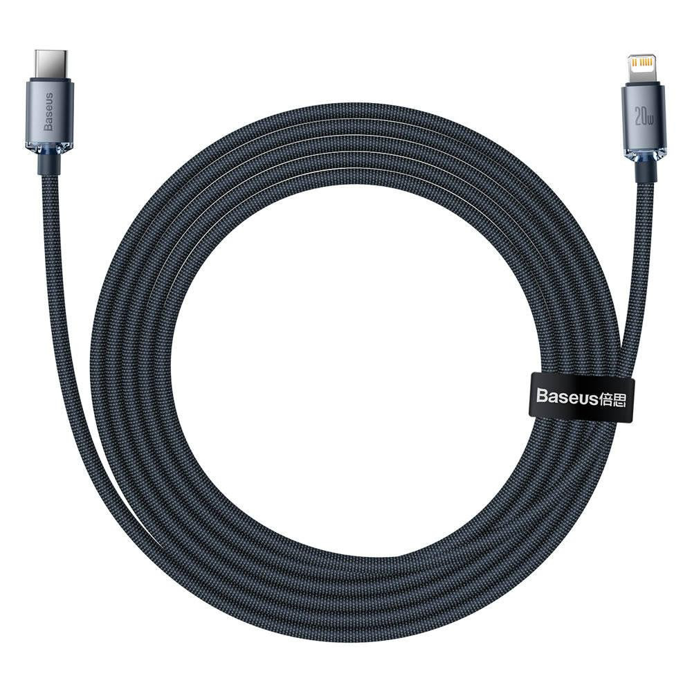 Кабель Type-C Lightning для айфон 20Вт 2м черный Baseus Crystal Shine CAJY000301 Киев - изображение 5