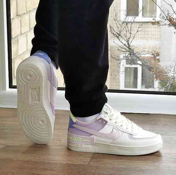 Кросівки Nike Force Білі Жіночі Квітн Шкіряні Форси Різнобарвні Найк (розміри: 36,37,38,39,40,41) - 25 Дніпро