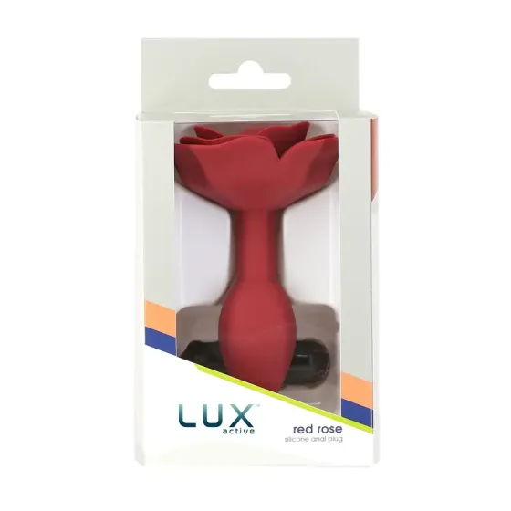 Силіконова анальна пробка Lux Active с розой - Red Rose Silicone Anal Plug Львів