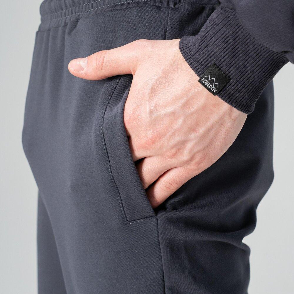 Мужские штаны джоггеры с карманами темно-серые Pobedov 95 Киев - изображение 13