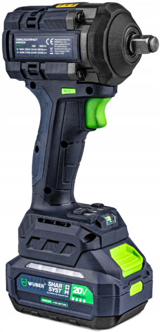 Гайковерт акумуляторний ударний 1/2'' 550Нм Wuber (Польща) Київ - фото 3