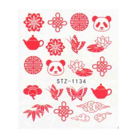 Наклейки на ногти красные 