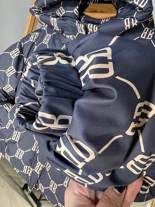 Куртка женская оверсайз демисезонная HAIZIYUAN 192 с капюшоном узор буквы BB графит, графит, L Киев - изображение 20