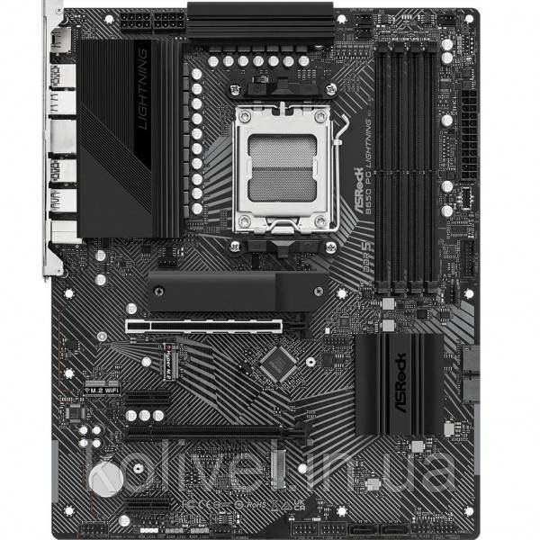 ASRock B650 PG LIGHTNING (AM5/B650, 4*DDR5, 2xPCIex16, HDMI, 4xSATAІІІ, 3xM.2, 2.5GLan, 7.1ch, ATX) (B650 PG Київ - фото 6