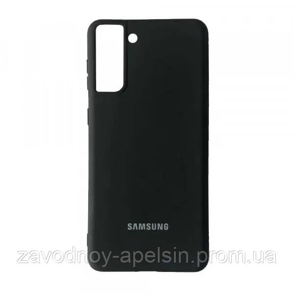 Samsung S21 FE G990 Чехол микрофибра Silicone Cover (черный) Одесса - изображение 1
