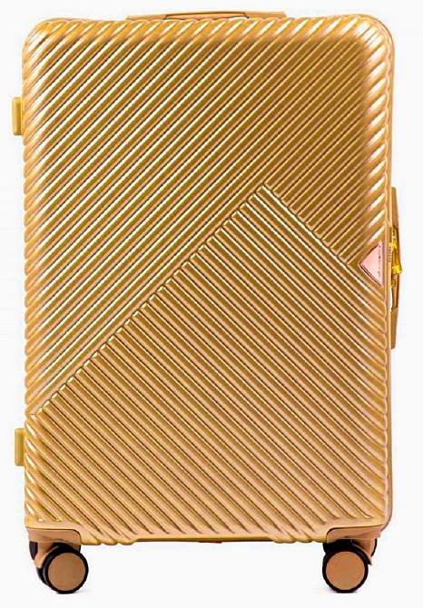 Чемодан пластиковый WINGS WN01 большой 78 см золотистый Киев - изображение 2