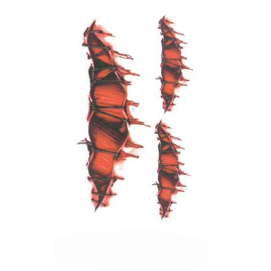 Тату наклейки для Хелловіну Рани 10 на 6 см червоно-чорний Київ