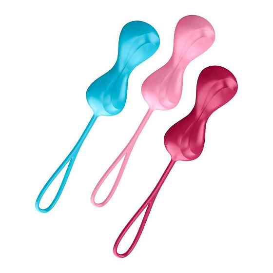 Вагинальные шарики Satisfyer Power Balls (3 пары), диаметр 3,4см, масса 60-76-92г, с шариком внутри Sex Aura Киев