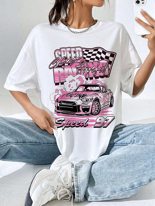 Футболка женская с принтом  42 Белая 2664081951 Днепр - изображение 1