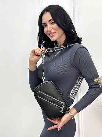 Маленькая женская сумочка с молниями Look Киев
