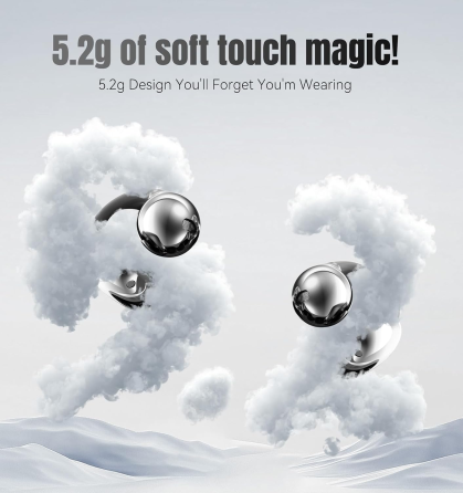 Бездротові навушники King Lucky Clip-On Bluetooth 5.4, відкриті, ENC, IPX4, до 50 годин, чорні Київ