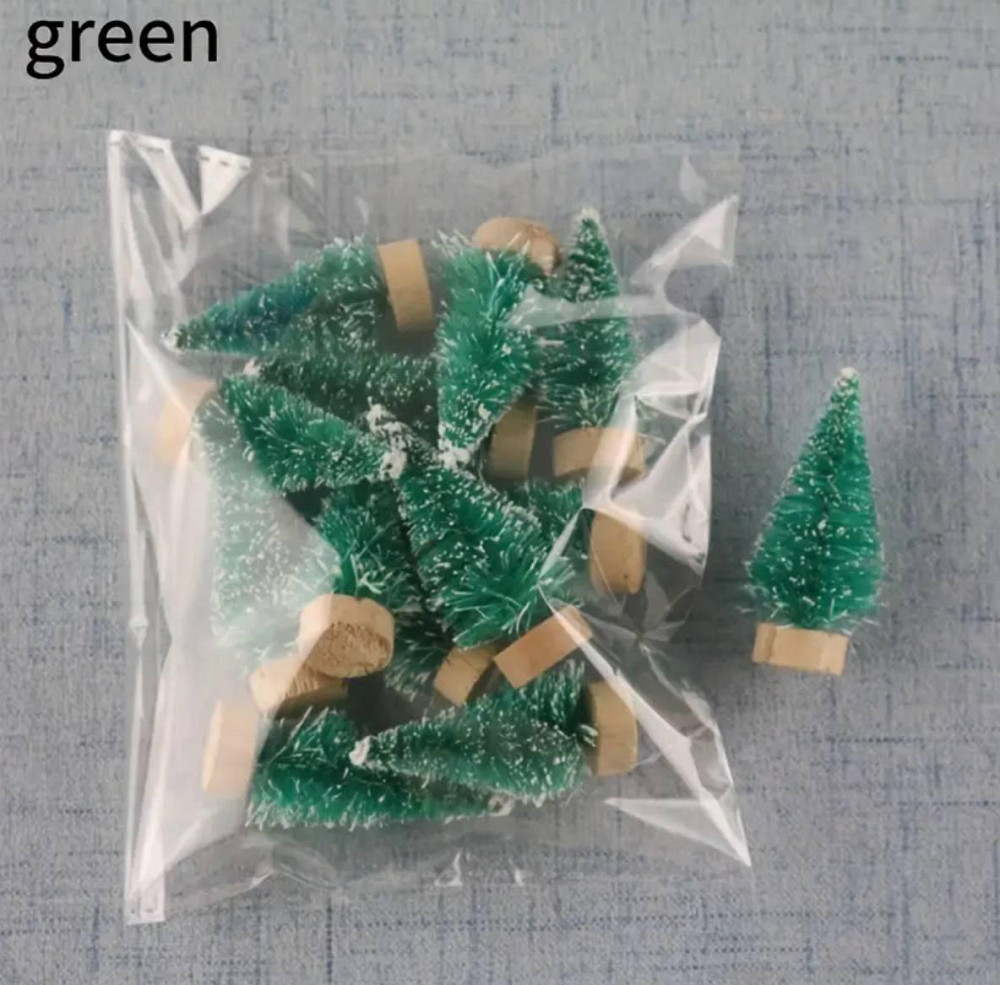 Набор мини-ёлочек сине-зелёных для декора 5 см – 10 шт Киев - изображение 3