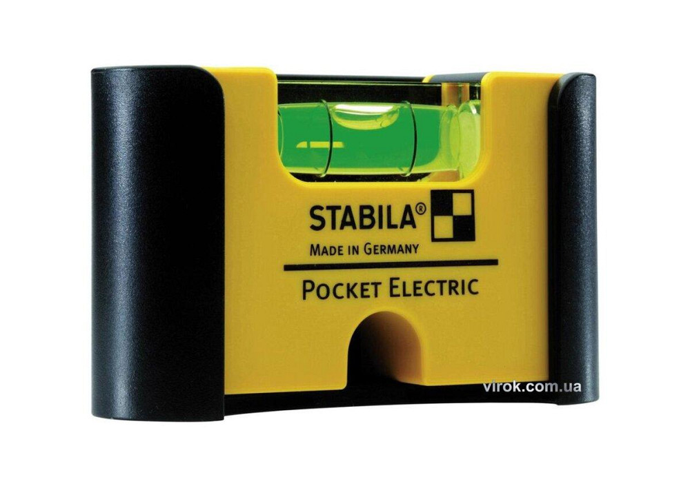 Рівень - міні STABILA Pocket Electric PRO для електриків магнітний, 1 капсула, кріп-чохол 7 х2 х4 см Одеса - фото 1