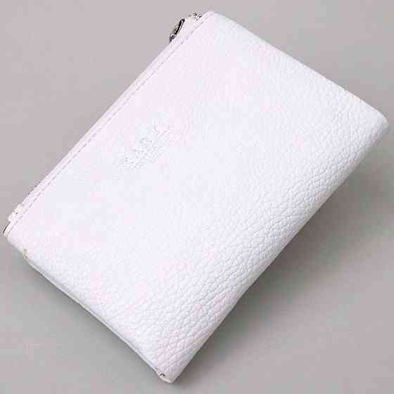 Компактный кошелек с монетницей на молнии из натуральной кожи KARYA 21383 Белый Киев