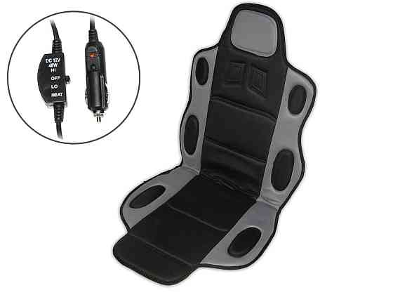 Накидка на сидіння з підігрівом 19002 GY/BK висока сер+чорн. Вінниця