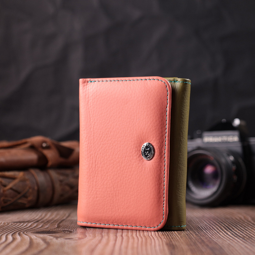 Кошелек для стильных девушек из натуральной кожи ST Leather 22494 Разноцветный Киев - изображение 8
