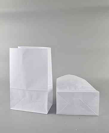 Пакет паперовий 24*15*9см з дном білий 25 шт Харків