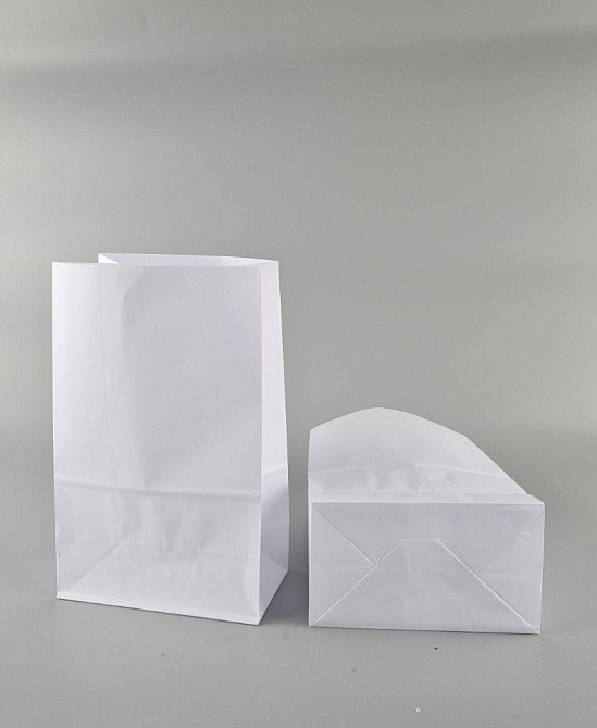 Пакет паперовий 24*15*9см з дном білий 25 шт Харків - фото 1