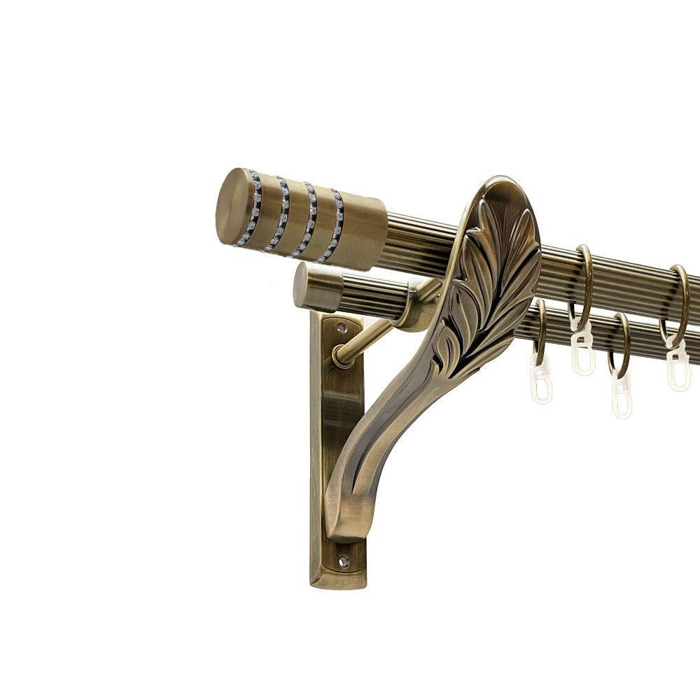 Карниз Orvit Барамелла металевий дворядний ретро рифлена труба кільце металеве Антик 25\19 мм 200 см Львов - изображение 1