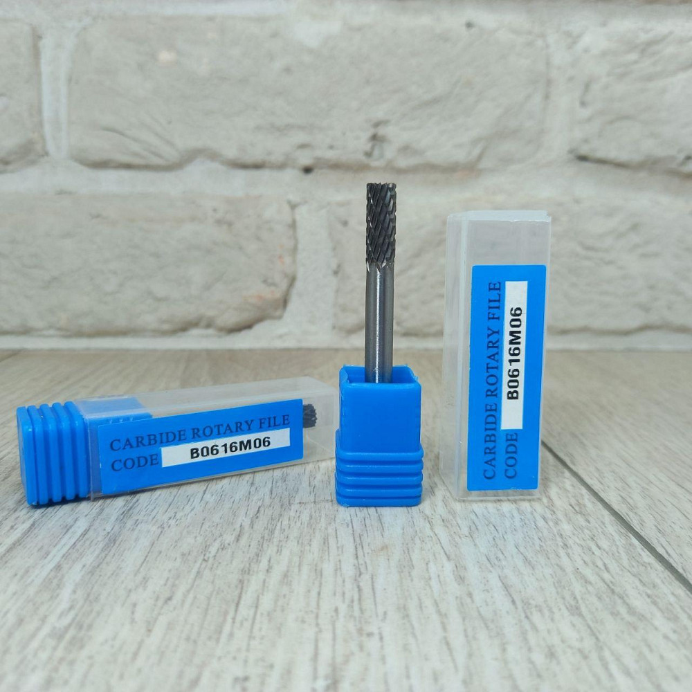 Борфреза твердосплавна по металу  В 6×16×6 мм — шарошка для дриля та гравера, конічна із закругленням Харків - фото 2