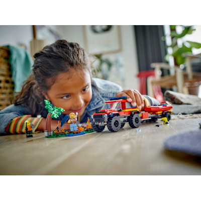 Конструктор LEGO City Пожежний позашляховик з рятувальним човном 301 деталей (60412) Вінниця - фото 9