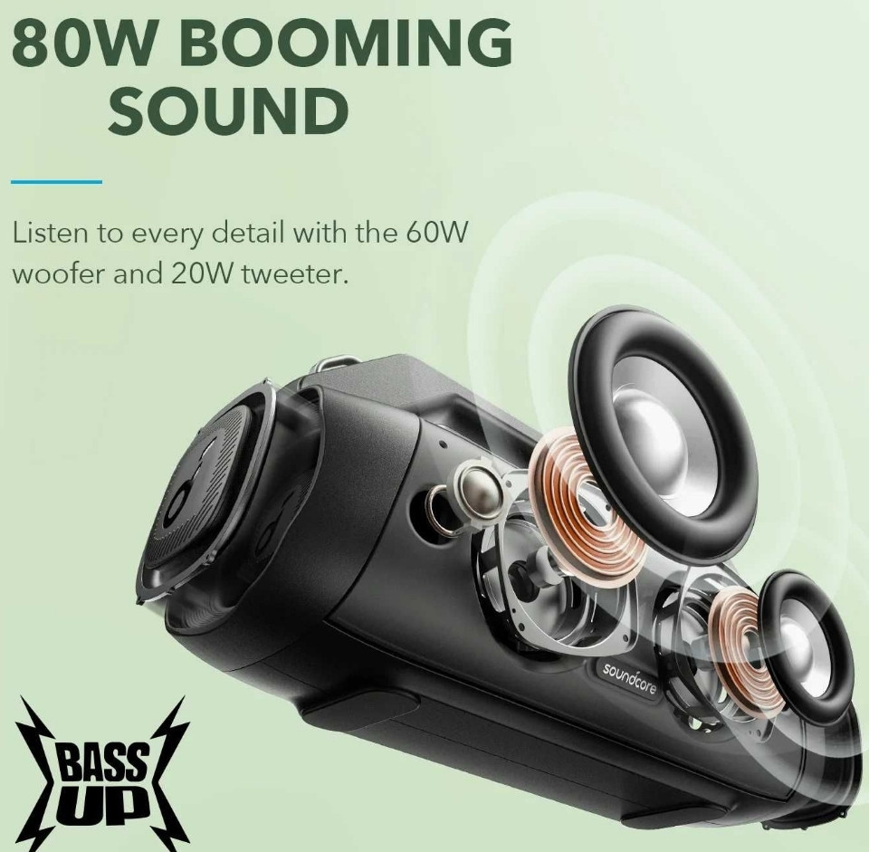 Anker Motion Boom Plus портативна колонка на 80W звуку Київ - фото 2