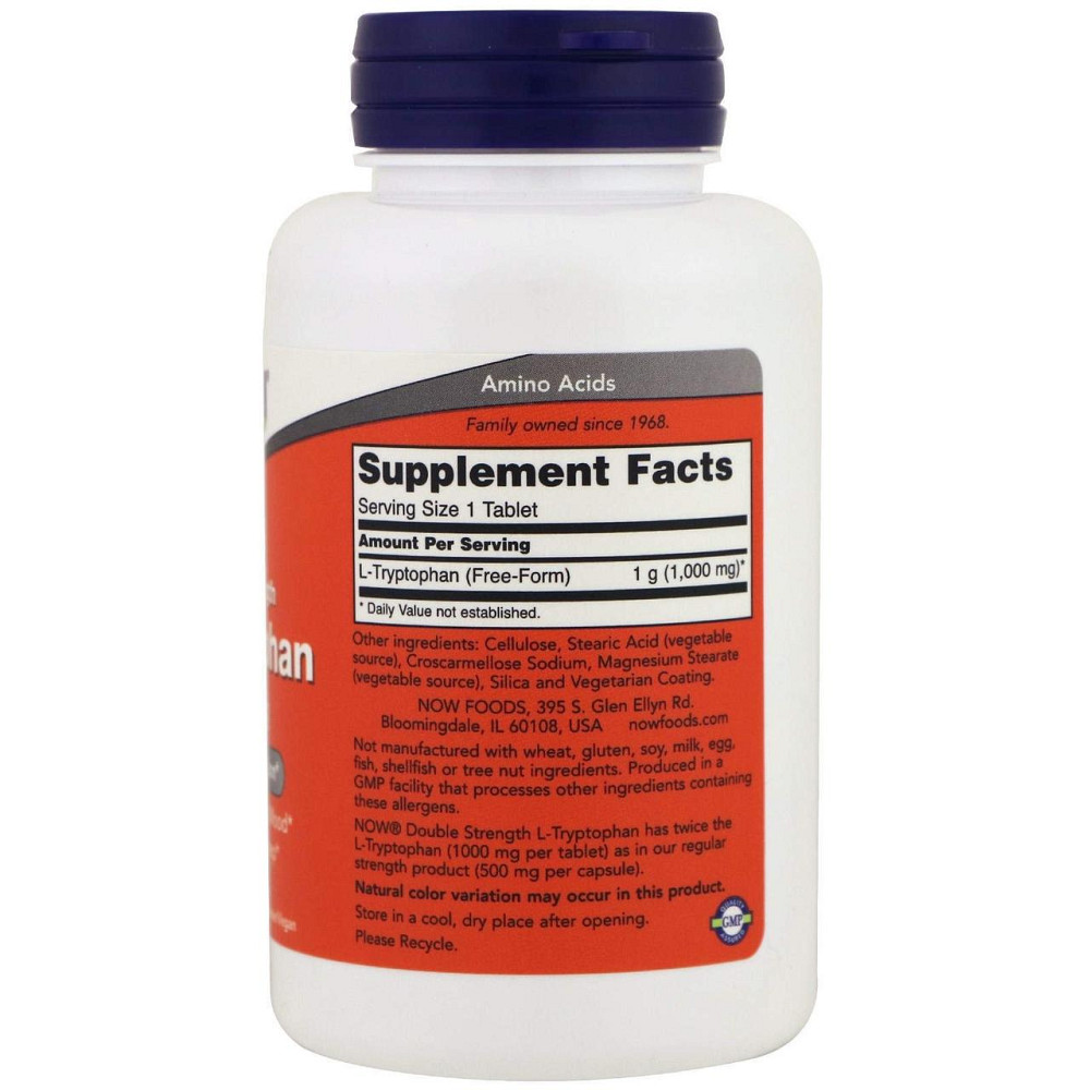 Триптофан  Now Foods L-Tryptophan 1000 мг 60 таблеток Київ - фото 2
