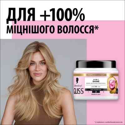 Маска для волос Gliss 4-In-1 Shine Bond-Building Hair Mask 400 мл (9000101726336) Вінниця