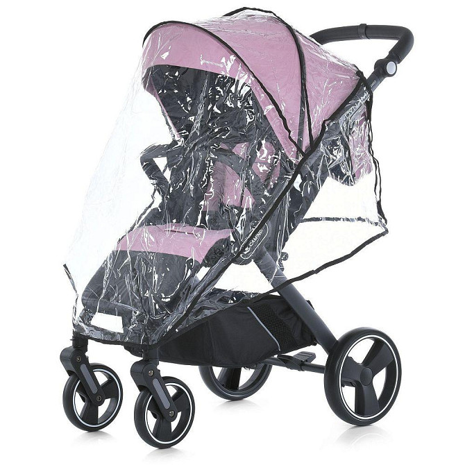 Коляска дитяча EL CAMINO DYNAMIC PRO Mauve Pink прогулянкова з чохлом та дощовиком Рожева (ME 1053-3) Чернігів - фото 4