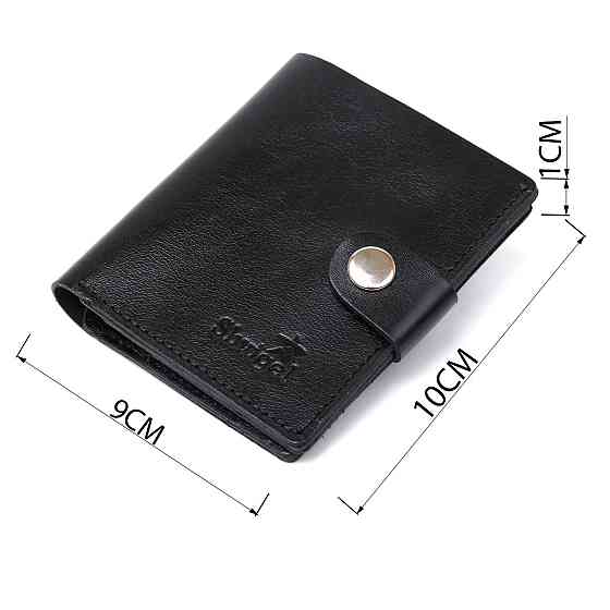 Практичное мужское портмоне Shvigel 16502 Черный Киев