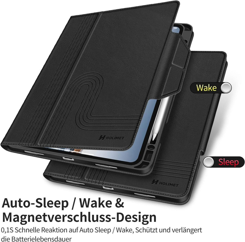 Фирменный защитный чехол HOLIMET для Apple iPad Pro 12.9 2022/2021/2020/2018 (6th/5th/4th/3rd Generation) Black Днепр - изображение 5