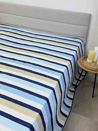 Ecotton Покривало Nostra 240х260 см антиалергенне стьобане мікрофібра L0020 Blue біло-блакитне Киев