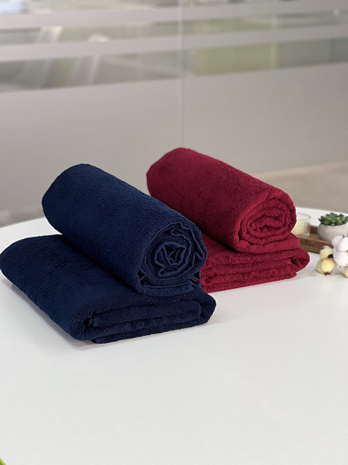 Рушник махровий Ideal Textile однотонний щільність 450 г/м2 100х150 см бордо Чернівці - фото 2