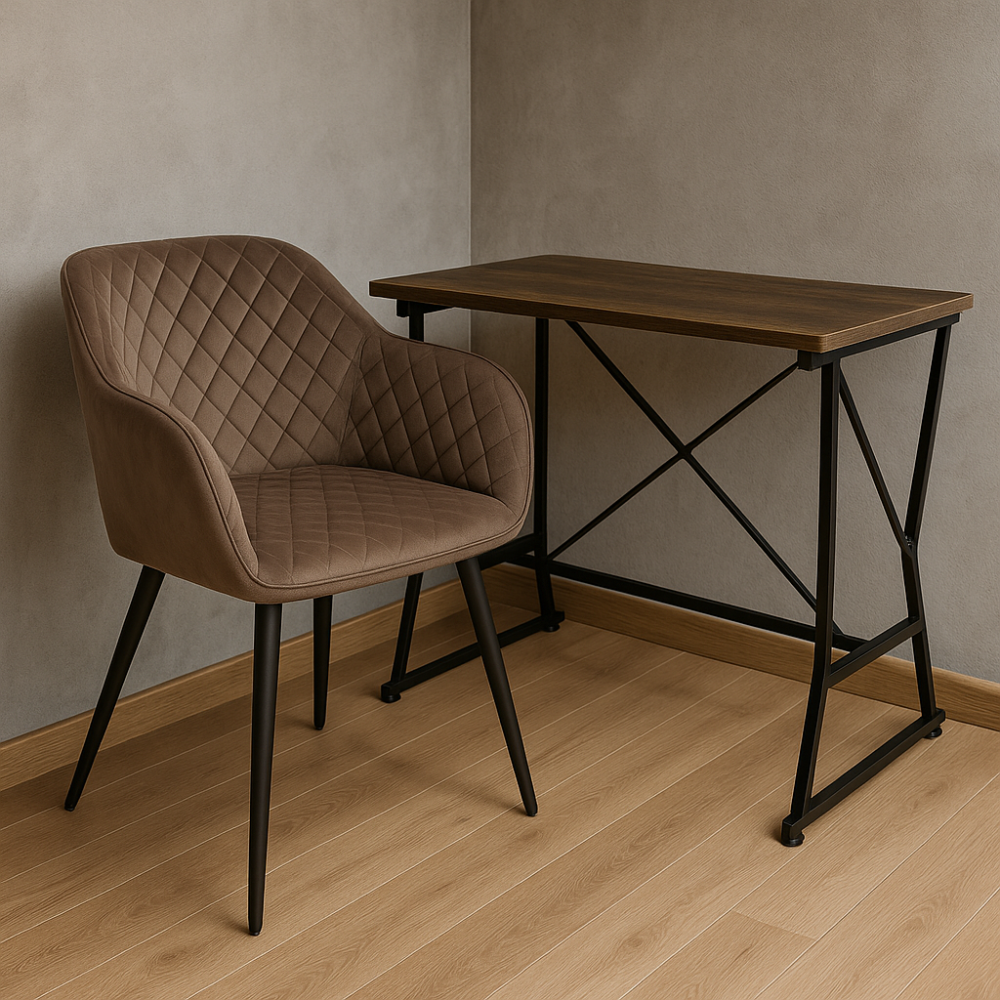 Стілець Арно м'який коричнева тканина Дніпро - фото 4