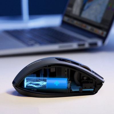 Мишка Ugreen MU006 Ergonomic Wireless Gray/Black (15063) Вінниця - фото 5