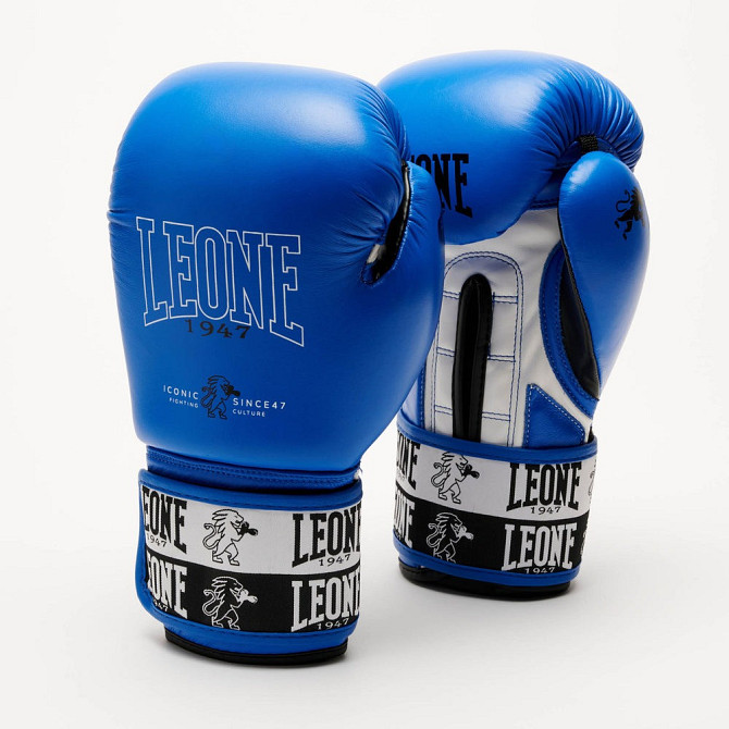 Боксерські рукавиці Leone GN208 ICONIC Blue 10 унцій (бинти 4 м. в комплекті) Каменское - изображение 2