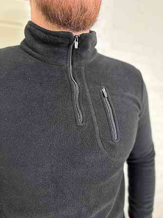 Тактична чоловіча флісова кофта реглан Bikatex Чорний, 2XL Київ