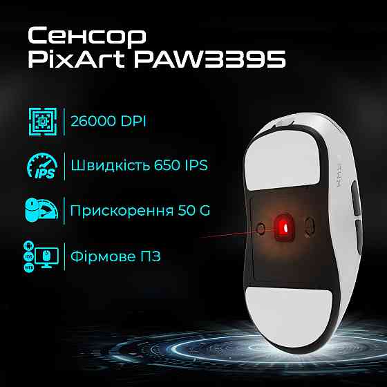 Миша бездротова RAWM ES21 White ( 15049 ) Харьков