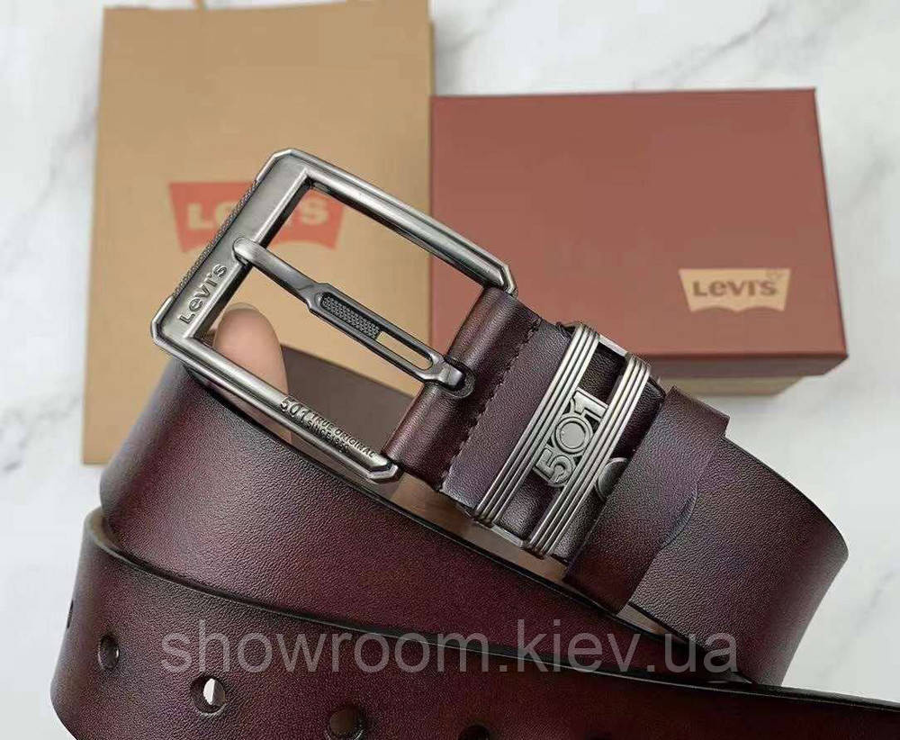 Мужской кожаный ремень в подарочной упаковке (514) Киев - изображение 1