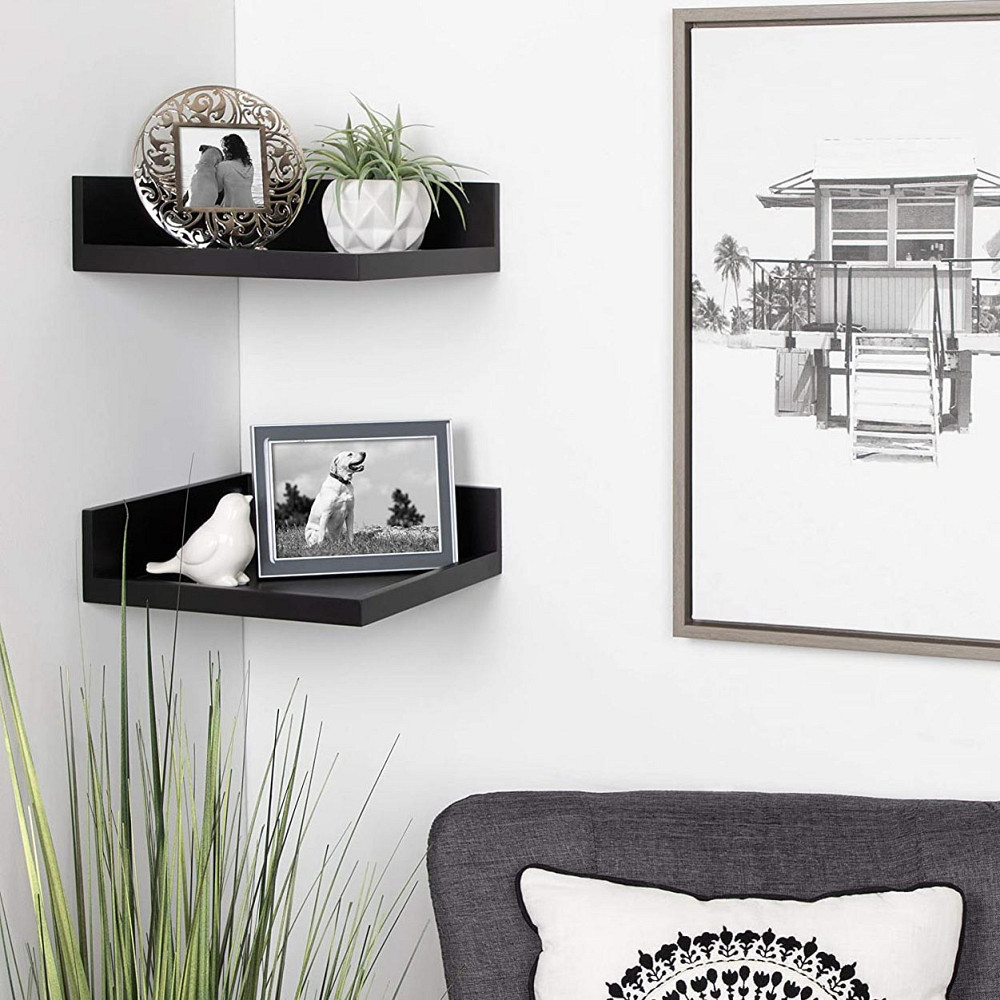 Угловая настенная полка 