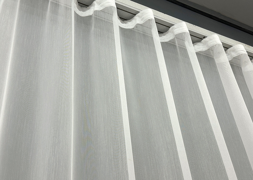 Тюль бамбук с вышивкой и бархатом цвет молочный 1815т Киев - изображение 7