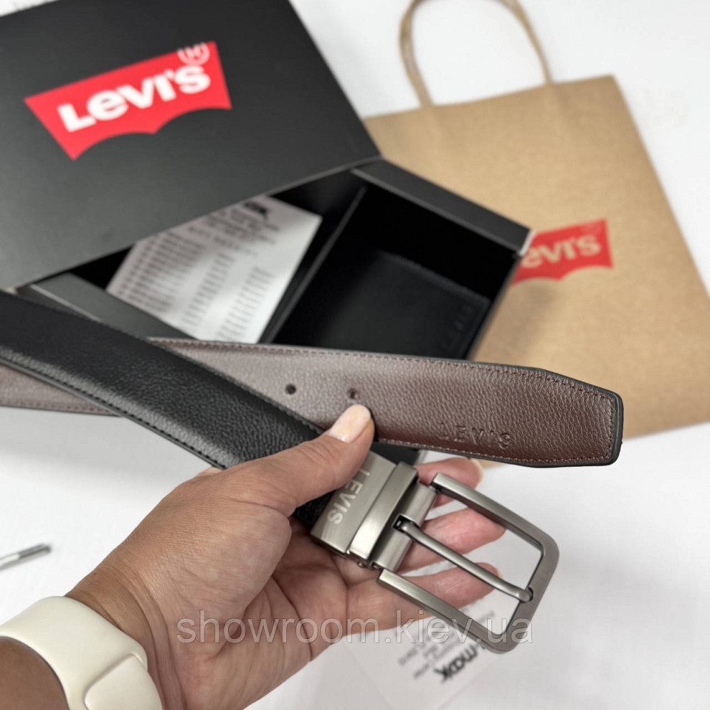 Чоловічий подарунковий набір ремінь та гаманець Levis (519) Київ - фото 14