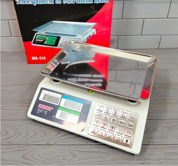 Весы торговые с платформой MATARIX MX-414 S MB 50кг Одесса - изображение 7
